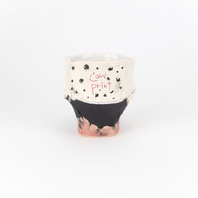 Laura Dirksen, blue cow print cup