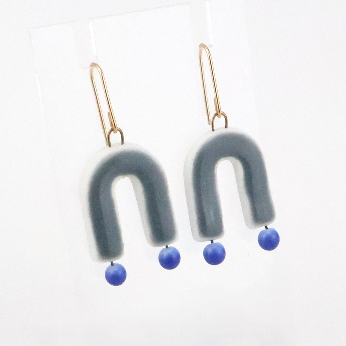Iva Haas, Earrings, Gray Arch