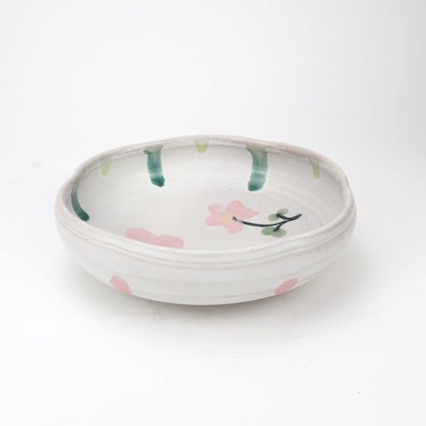 Jake Brodsky, Pink Flower Lobed Bowl (Large) 1
