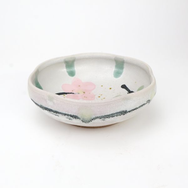 Jake Brodsky, Pink Flower Lobed Bowl, Sm 1