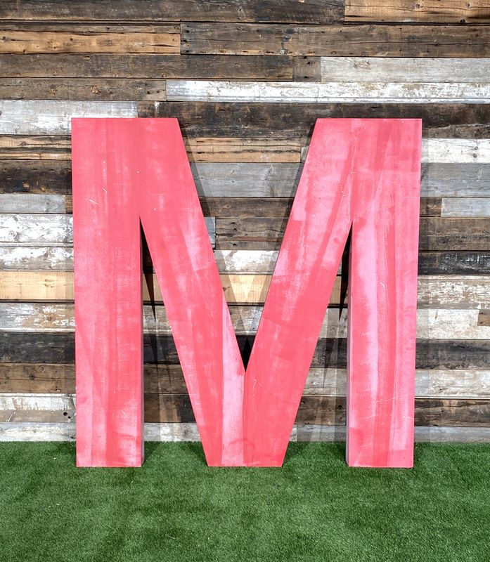 Large Aluminum "M" sign 72 inches Tall