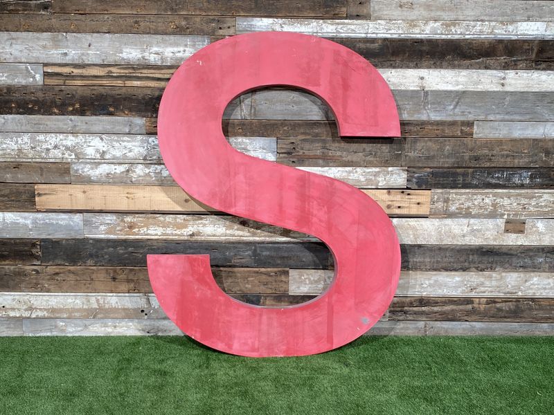 Large Aluminum "S" sign 77 inches Tall