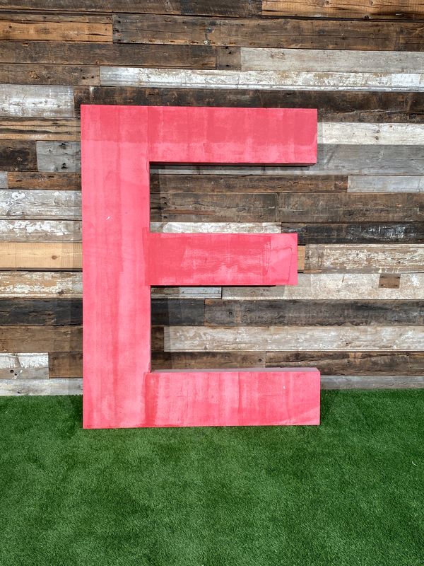 Large Aluminum "E" sign 73 inches Tall