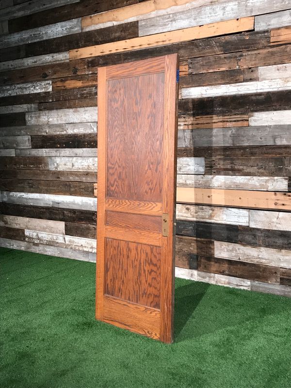 3 Panel Solid Wood Door | Interior Exterior Reclaimed Architectural Door