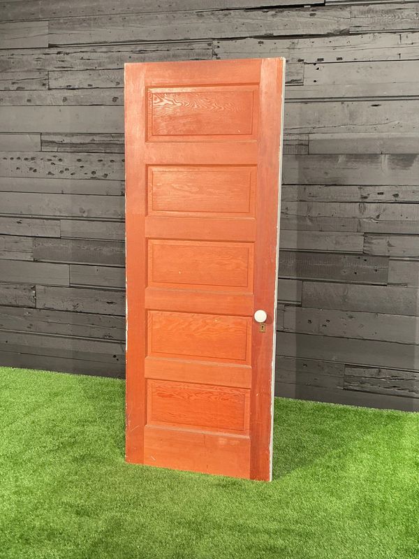 5 Panel Solid Wood Door | Reclaimed Interior Exterior Architectural Door