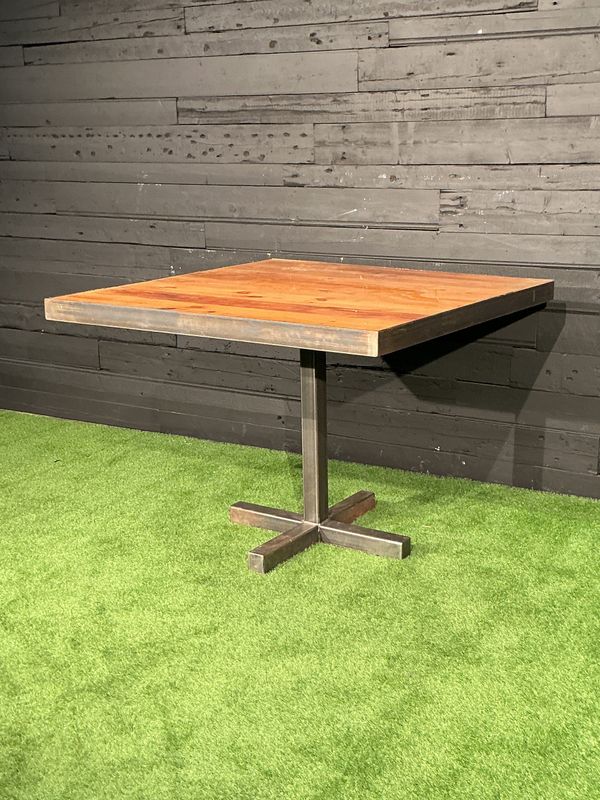Reclaimed Wood Pedestal Dining Table | 54" Round x 40" Tall | Rustic Farmhouse Furniture
