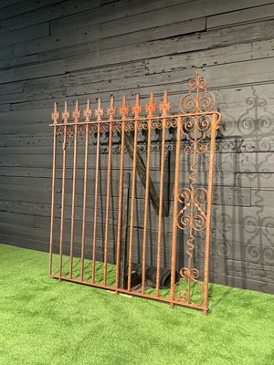 Wrought Iron Fence Gate – Reclaimed Architectural Salvage | 79" x 70"
