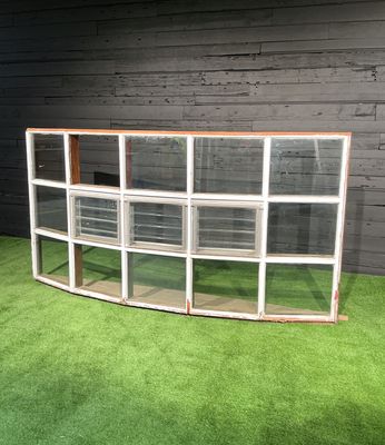 Bow Bay Window 15-Lite – Reclaimed Architectural Salvage | 62" x 120" x 5-1/2"