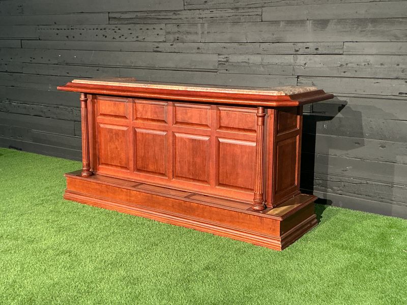 California House Custom Mahogany Full Bar with Matching Back Bars & Wall Units