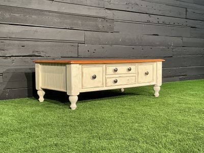 Pine Farmhouse Rectangular Coffee Table