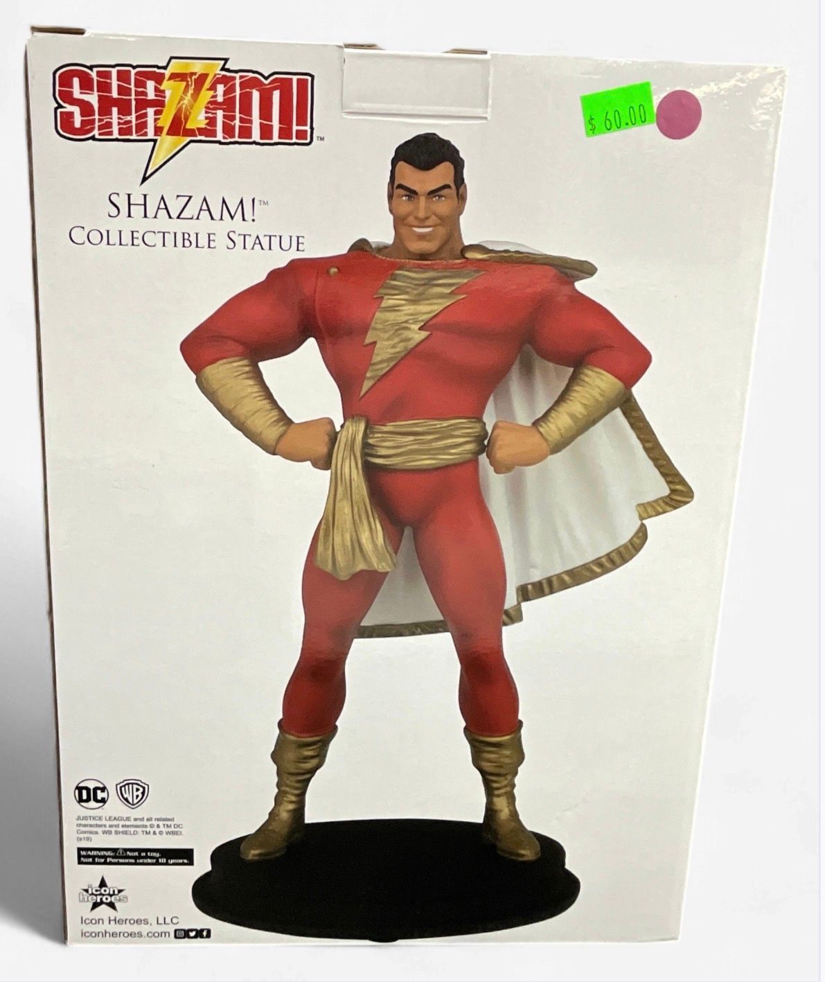 DC Icon Heroes Shazam Statue 8" W Certification Limited /1,000 Made