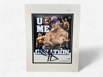 John Cena Autographed Matted Photo