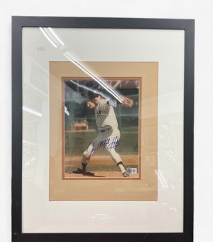 Jim Hunter Autographed  17.5  x 22 Beckett COA Framed Photo