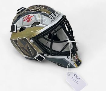Vegas Golden Knights Adin Hill Fanatics COA Mini Helmet