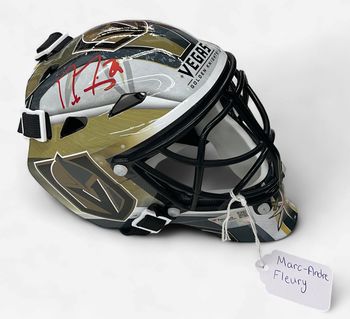 Vegas Golden Knights Marc-Andre Fluery Fanatics COA Mini Helmet