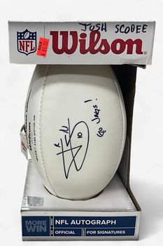 Jacksonville Jaguars Josh Scobee Autographed PSA COA NFL Wilson Football