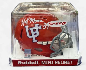 UF Gators Nat Moore Beckett COA Riddell Mini Helmet