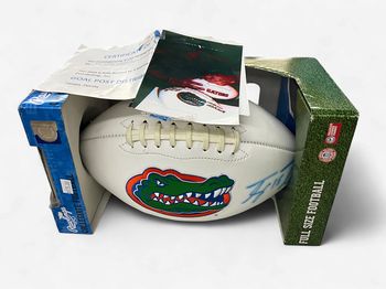 UF Gators Tim Tebow Autographed Football COA and photo incl.