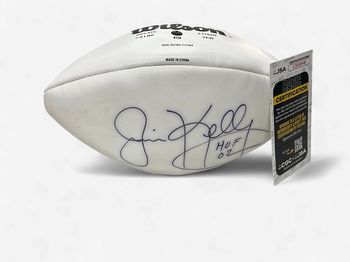 Buffalo Bills Jim Kelly JSA COA Autographed Wilson Football