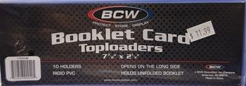 BCW Booklet Card Toploaders 7 3/8” x 2 1/2”