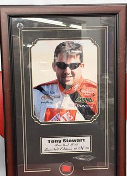 Tony Stewart Framed  Race Used Metal Lmtd. Edition 10 of 20
