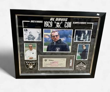Oakland Raiders Al Davis 1929-2011 Photo Collage and Memorabilia PSA COA
