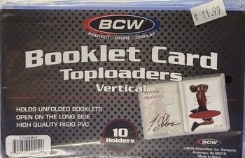 BCW Booklet Card Toploaders Vertical 10 pack