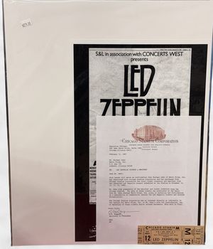 Led Zeppelin tickets and Manifest from Cancelled dates 11/10, 11/12, 11/13 & 11/15/80 Chicago Stadium