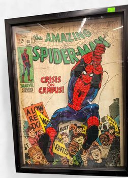 Framed Marvel Amazing Spider-Man Crisis on Campus Artwork