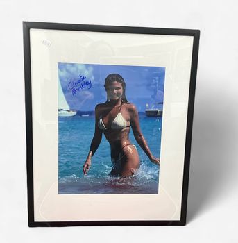 Christie Brinkley Autographed 17 x 21 Framed Photo