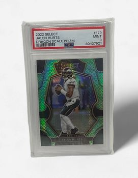 2022 Panini Select #179 Jalen Hurts Dragon Scale Prizm Mint 9