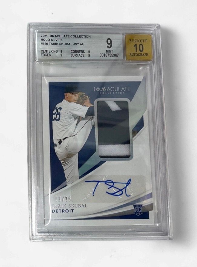 2021 Immaculate Collection Holo Silver #121 Tarik Skubal  Graded Beckett
