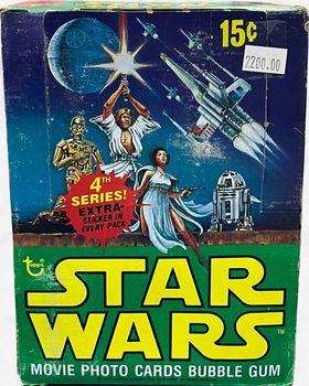 1977 Topps Series 4 Star Wars Movie Photo Cards Wax Box