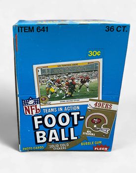 1982 Fleer Football Teams in Action Photo Cards Bubble Gum Wax Packs