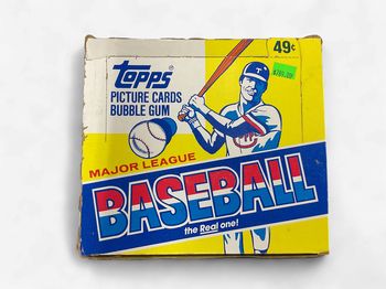1983 Topps MLB Picture Cards and Bubble Gum Box