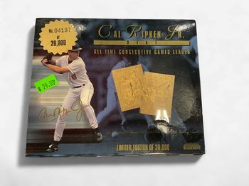 Cal Ripken Jr. 2131 All Time Consecutive Games Leader Limited Ed. Sealed Box No. 04197 of 20,000 Cal Ripken Jr. 2131 All Time Consecutive Games Leader Limited Ed. Sealed Box No. 04197 of 20,000