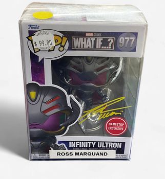 Funko Pop! What If? Ross Marquand Autographed Infinity Ultron # 977 w/ COA