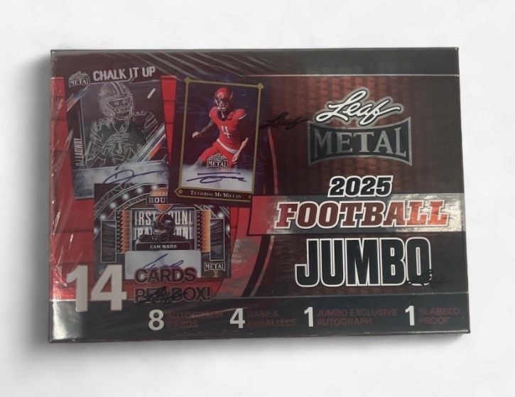 2025 Leaf Metal Football Jumbo hobby box