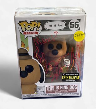 Funko Pop! Icons This is Fine Dana Snyder Autographed This is Fine Dog # 56 JSA COA