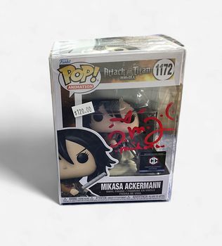 Funko Pop! Animation Attack on Titan Autographed Mikasa Ackermann # 1172 w/ COA Funko Pop! Animation Attack on Titan Autographed Mikasa Ackermann # 1172 w/ COA