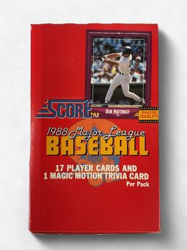 Score 1988  MLB Baseball Player Cards and Magic Motion Trivia Card