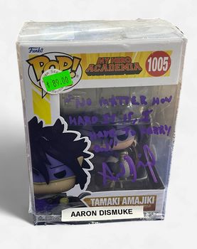 Funko Pop! Animation My Hero Academia Aaron Dismuke Autographed Tamaki Amajiki # 1005 JSA COA