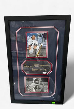 Alan Bean Framed Autographed Photo Collage JSA COA