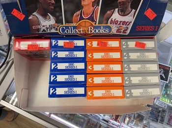 1990 NBA Hoops Series 1 Individual Player Mini Books Box