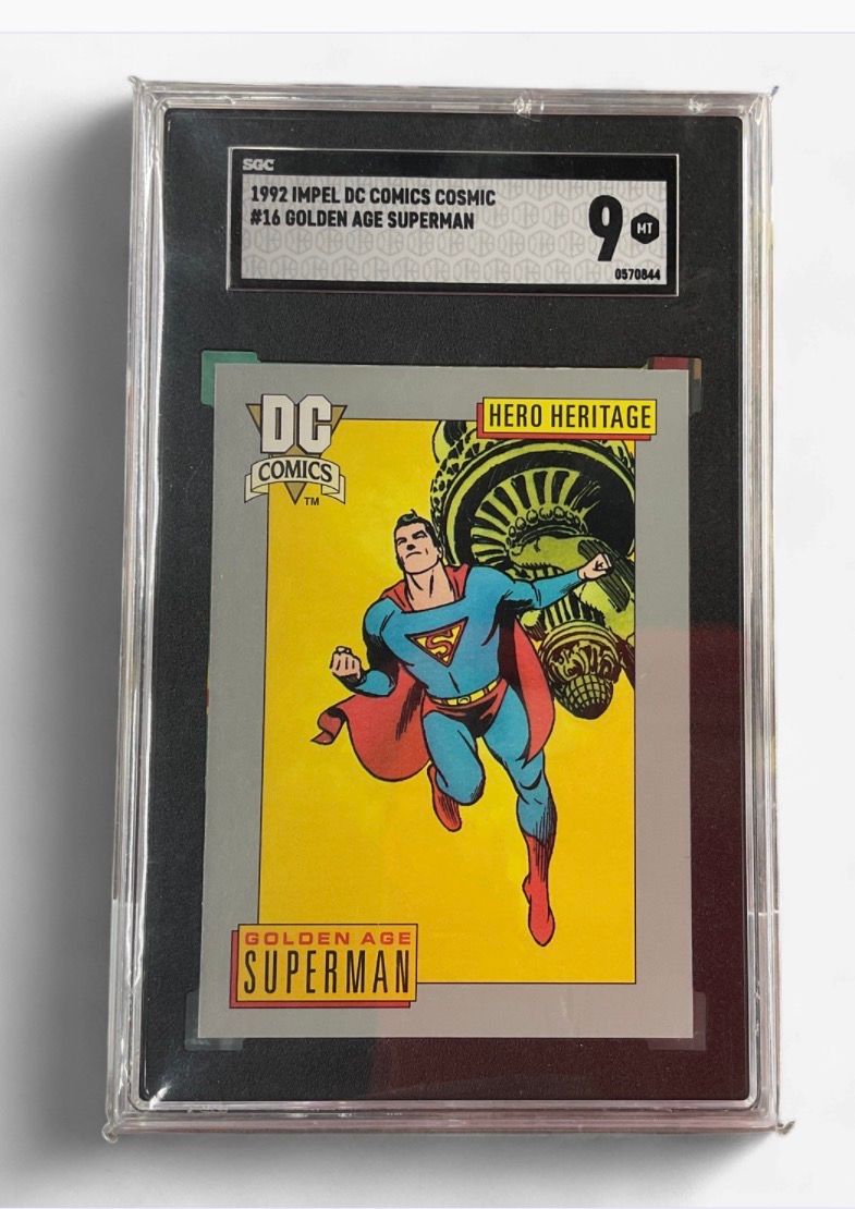 1992 Impel DC Comics Cosmic #16 Golden Age Superman SGC Graded 9