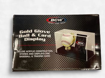 Gold glove ball and card display