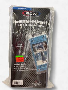 BCW Semi Rigid Card Holders 50 ct.