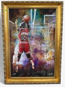 Upper deck authentic Michael Jordan signed Lithogram I “the shot”
