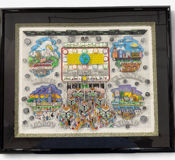 Autographed Charles Fazzino “Money Makes the World Go Round” 67/450