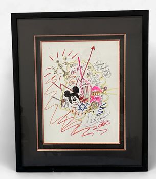 Mickey Mouse Framed Artwork Signed by artist Charles Fazzino
